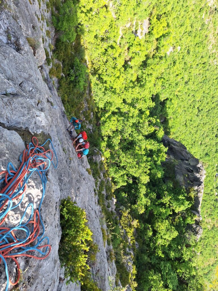 Stage Grande Voie - club escalade bauju - bauges