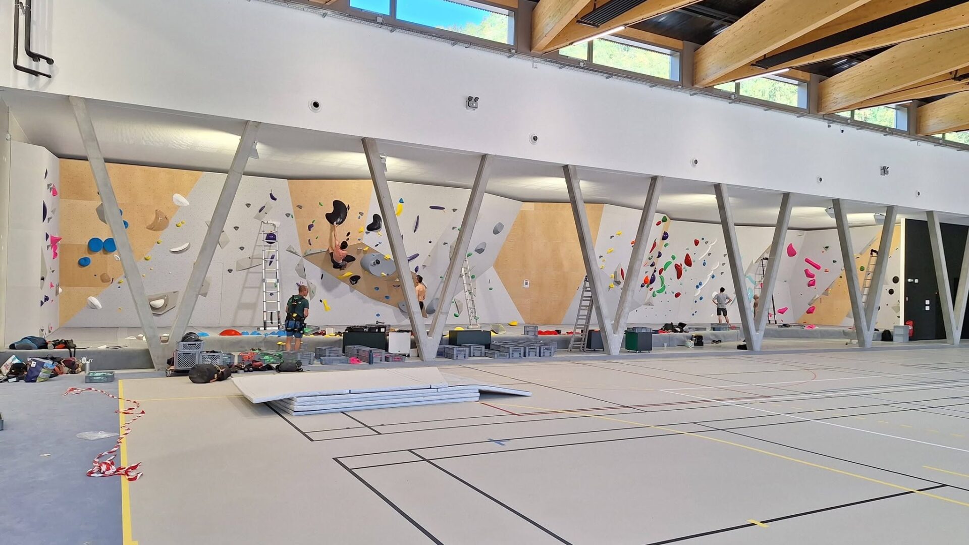 Ouverture de voies au gymnase